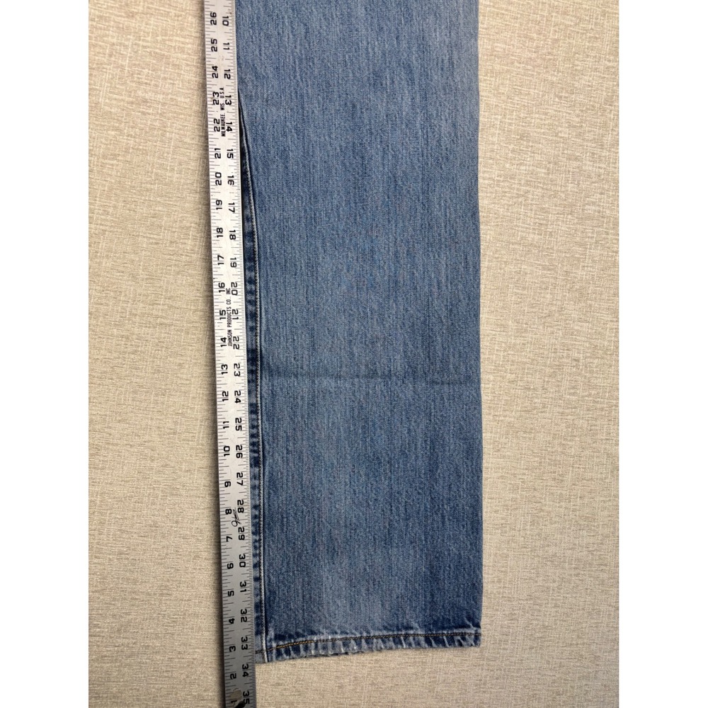 Vintage Levis 501 Mens 36x30 Jeans Light Distress Festival Faded Denim - Picture 12 of 13